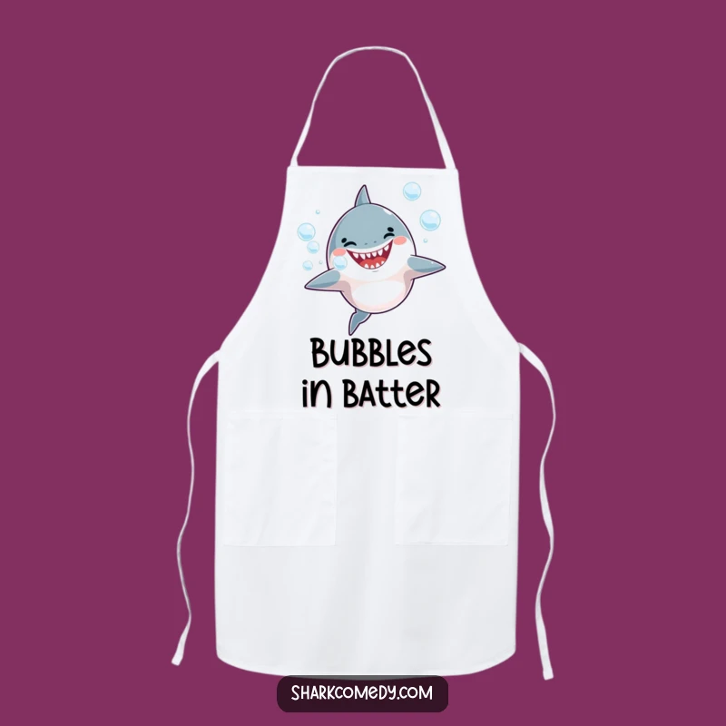 Funny Shark Bubbles Apron - Cook with Joyful Flair!