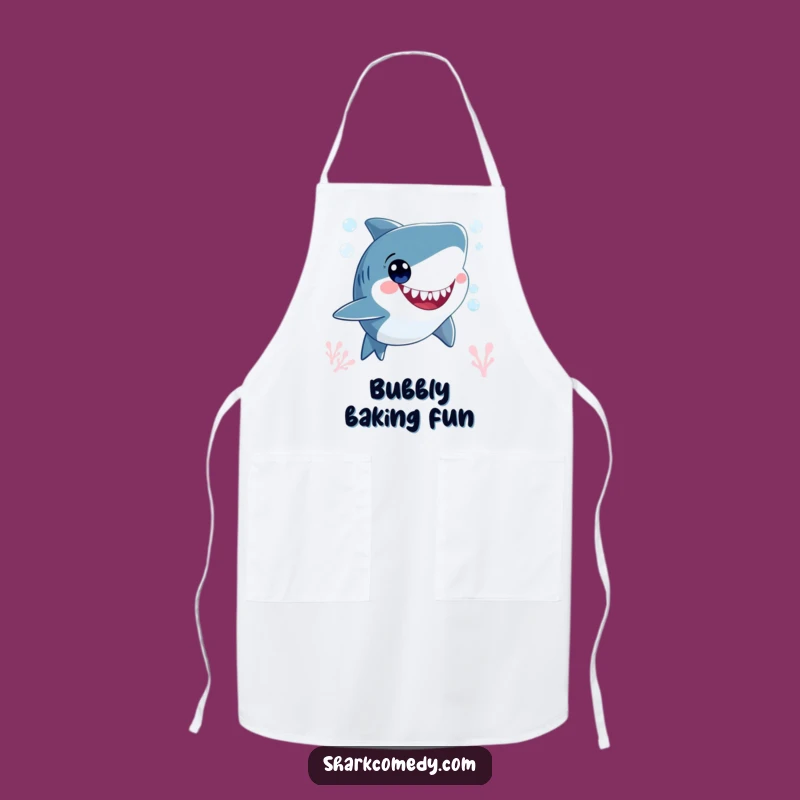 Funny Happy Shark Bubbles Apron - Wide-Eyed Kitchen Gift