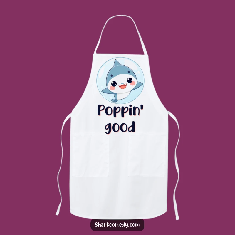 Funny Kawaii Shark Kitchen Apron - Cute Chef's Helper Gift Idea