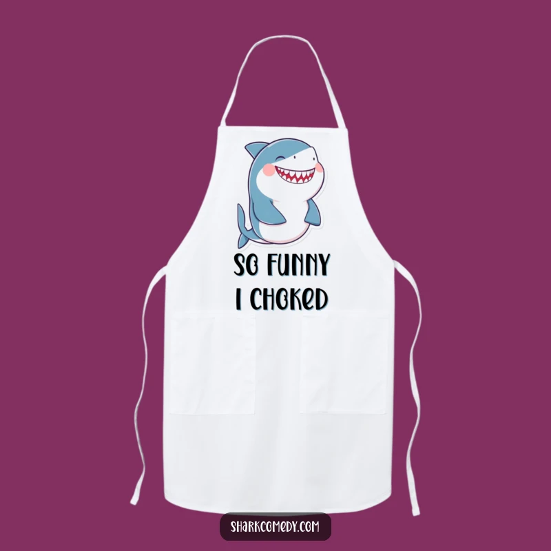 Funny Giggling Shark Apron: Cook with a Smile, Belly Laugh Chef, Funny Gift