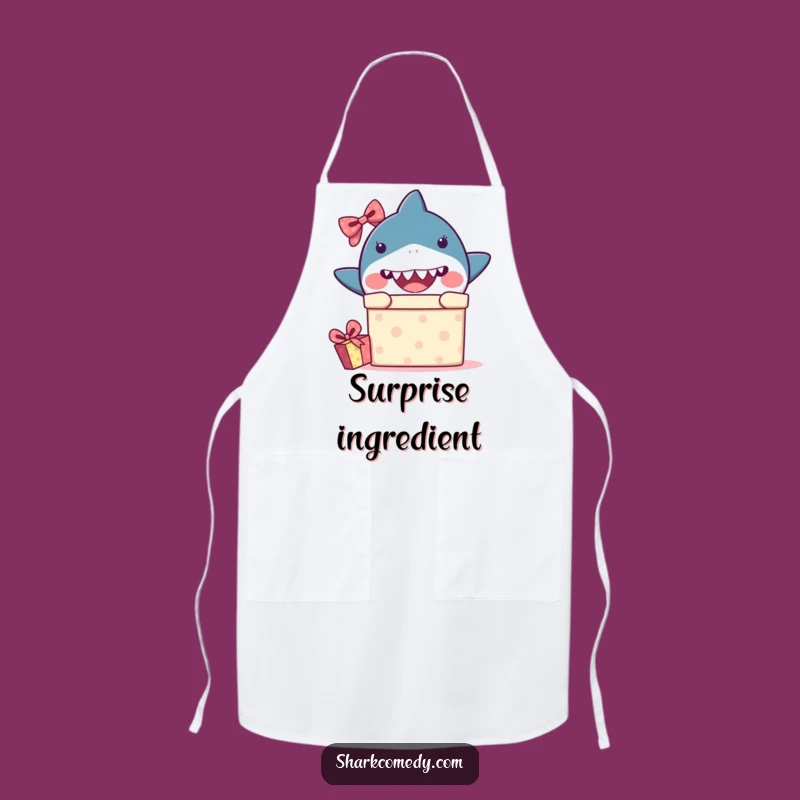 Funny Surprise Shark Apron - Peek-a-Boo Kitchen Fun, Hilarious Gift for Cooks