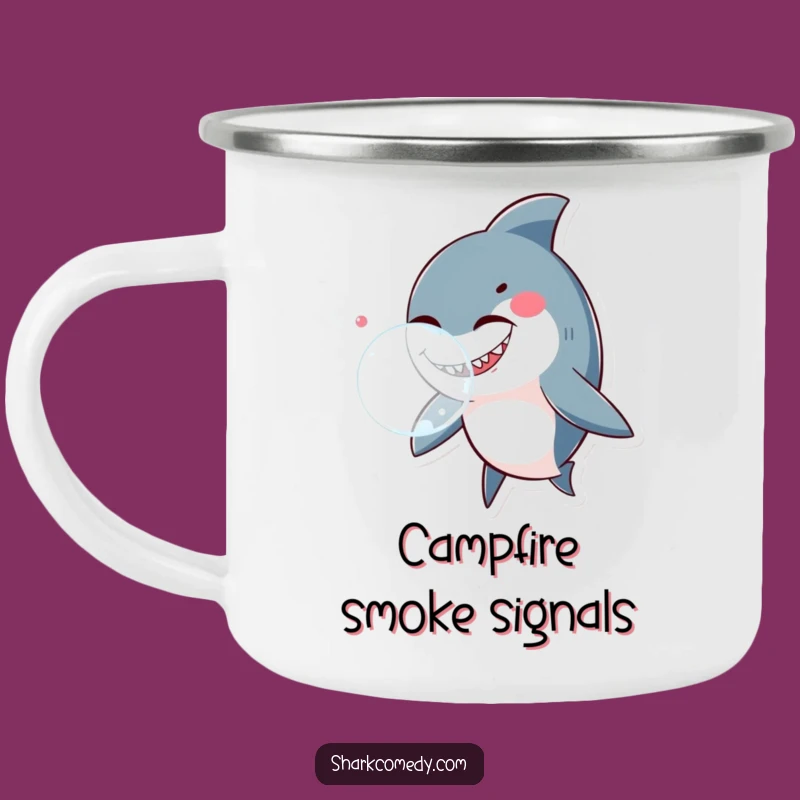 Funny Winking Shark Camping Mug: Playful Pours Outdoors