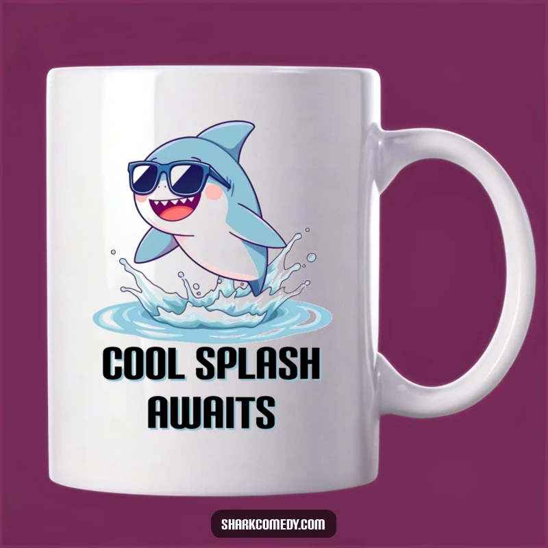 Funny Tiny Sunglasses Shark Mug - Joyful Splash, Perfect Cool & Hilarious Gift!