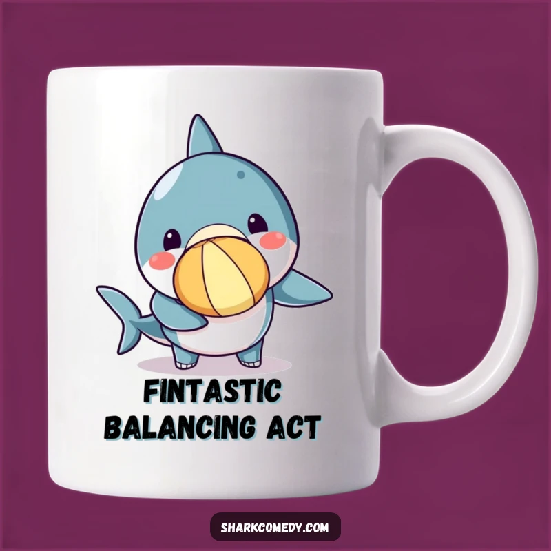 Funny Kawaii Shark Beach Ball Nose Balancing Mug, Incredible Funny Gift Idea