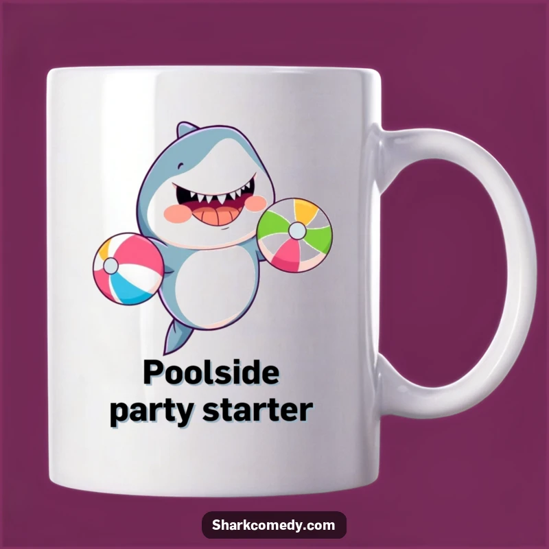 Funny Juggling Shark Mug: Hilarious Beach Fun Gift