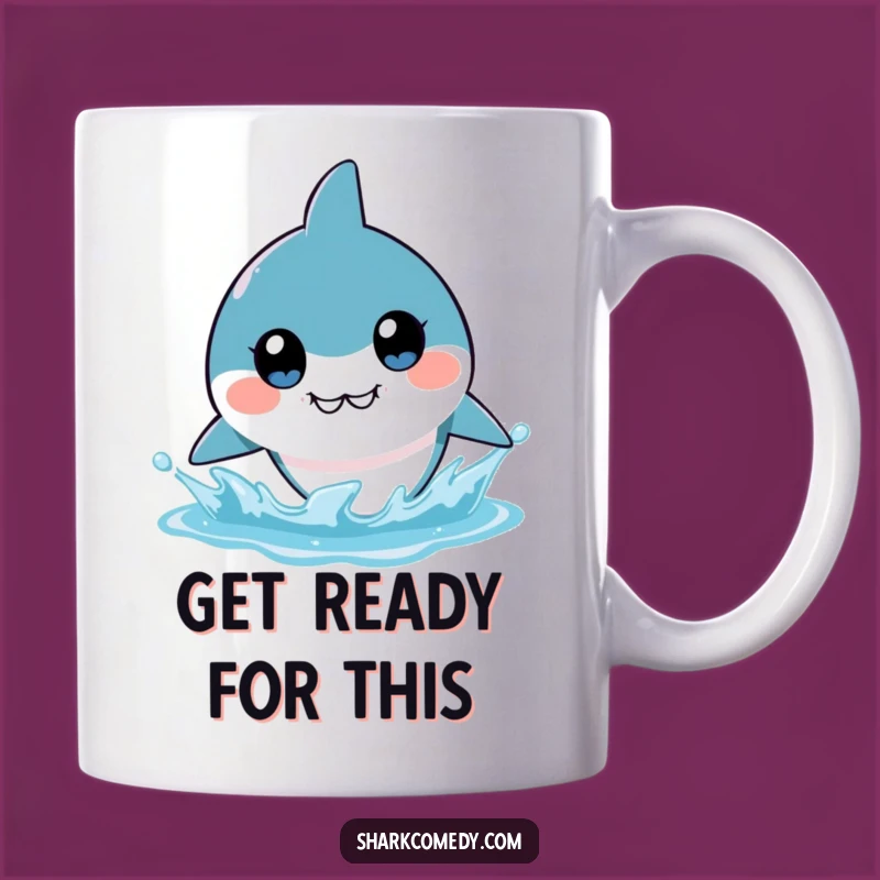 Funny Kawaii Shark Big Eyes Mug - A Hilarious Splashy Gift for Shark Lovers