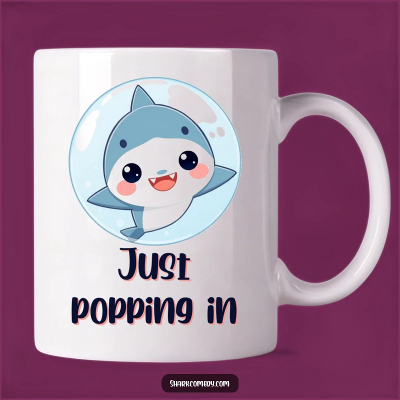 Funny Kawaii Shark Bubble Mug - Adorable Ocean Creature Gift Idea