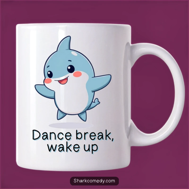 Funny Kawaii Shark Dance Mug: Hilarious & Joyful Gift for Fun Lovers