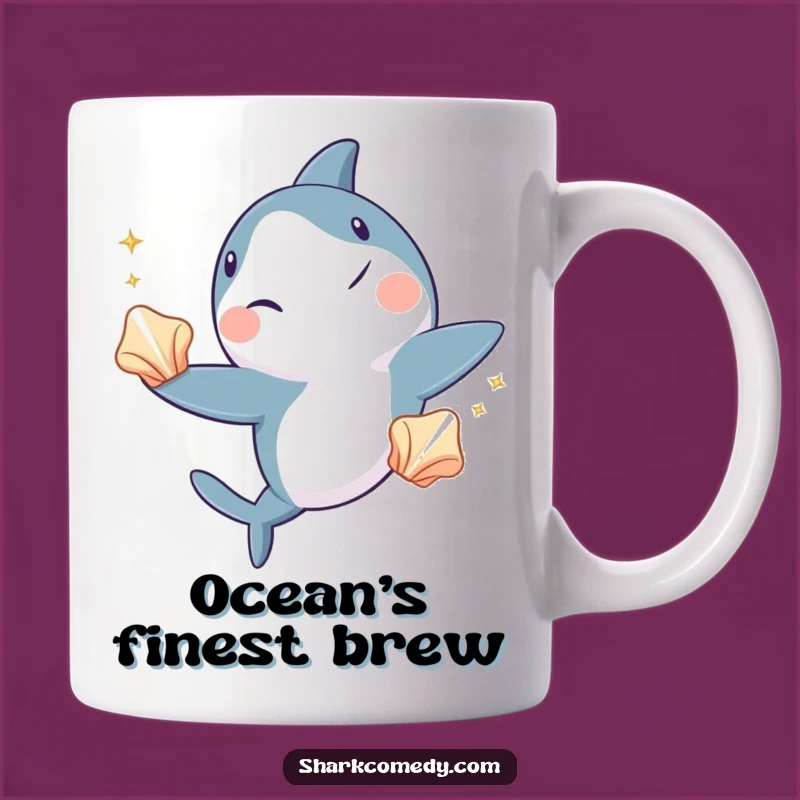 Funny Shark Juggling Mug - Winking Ocean Performer Gift