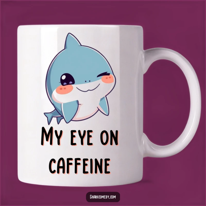 Funny Winking Shark Mug - Cheeky Marine Creature Gift for Joke Lovers