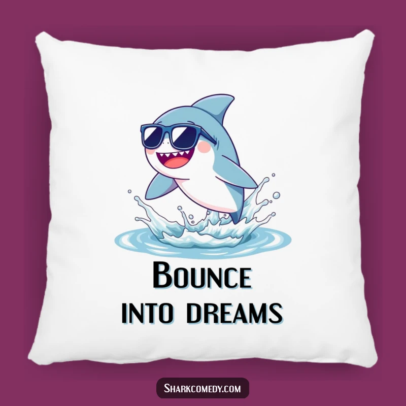 Soft Funny Sunglasses Shark Pillow - Cool Comfort, Hilarious Playful Gift