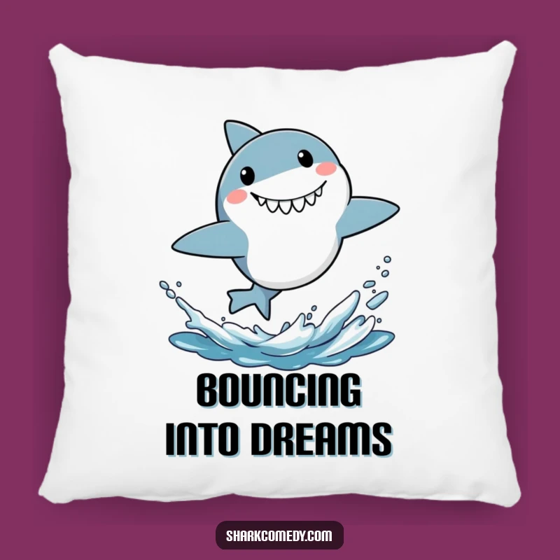 Funny Surprised Shark Leaping Pillow - Cozy & Energetic Decor Gift!
