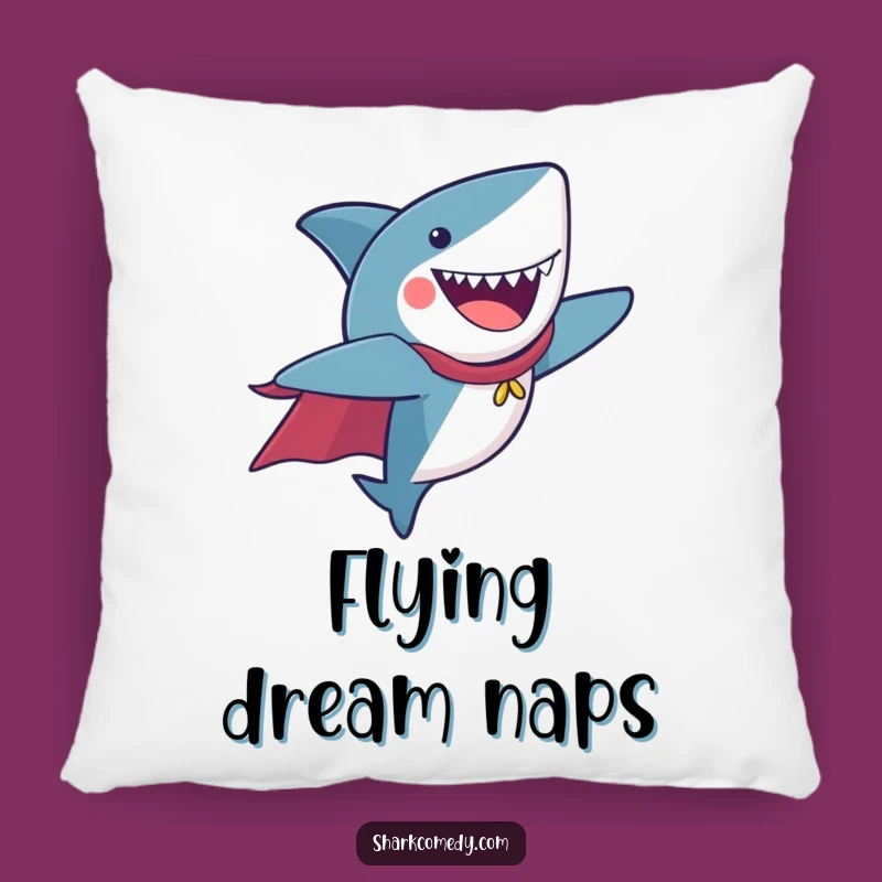 Funny Flying Shark Pillow - Snuggle with a Superhero Pal!