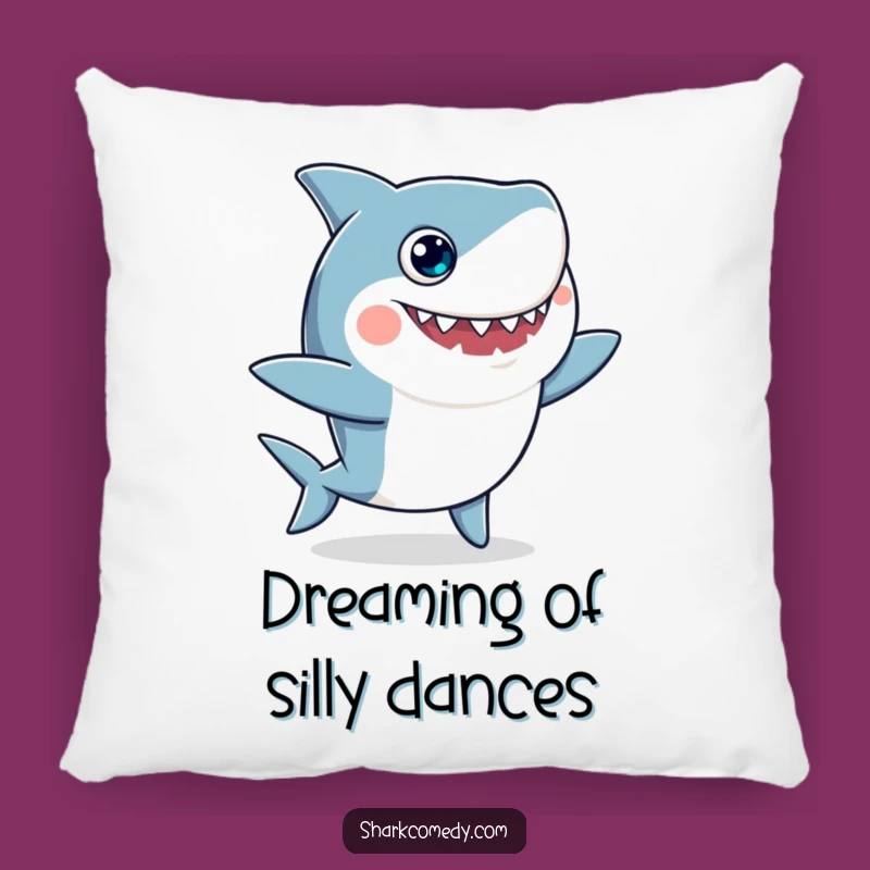 Funny Googly-Eyed Shark Dance Pillow: Cozy Up with Comedic Comfort!