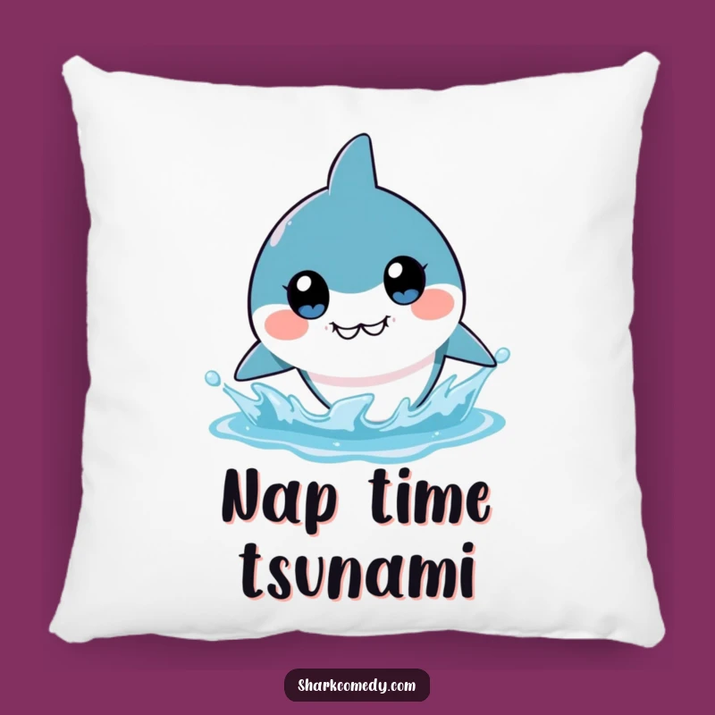 Funny Kawaii Shark Plush Pillow - Big Eyes, Soft Comfort, Adorable Hilarious Gift