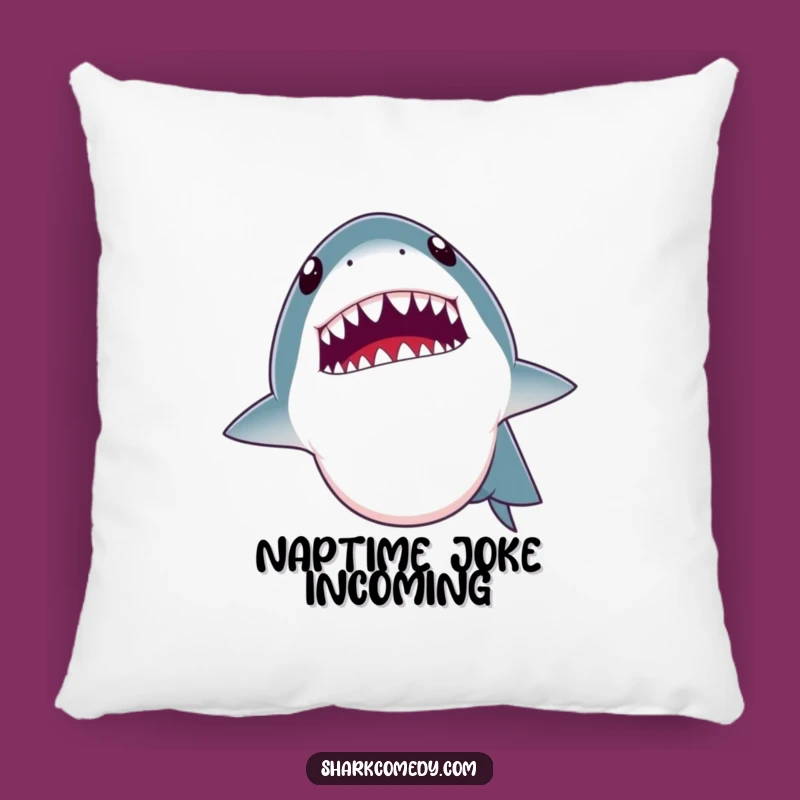Funny Shark Joke Mouth Tiny Teeth Pillow A Comfy Laugh