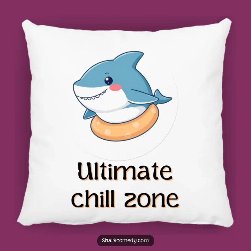 Soft Funny Kawaii Shark Relaxed Float Pillow, Cozy and Chill Funny Gift