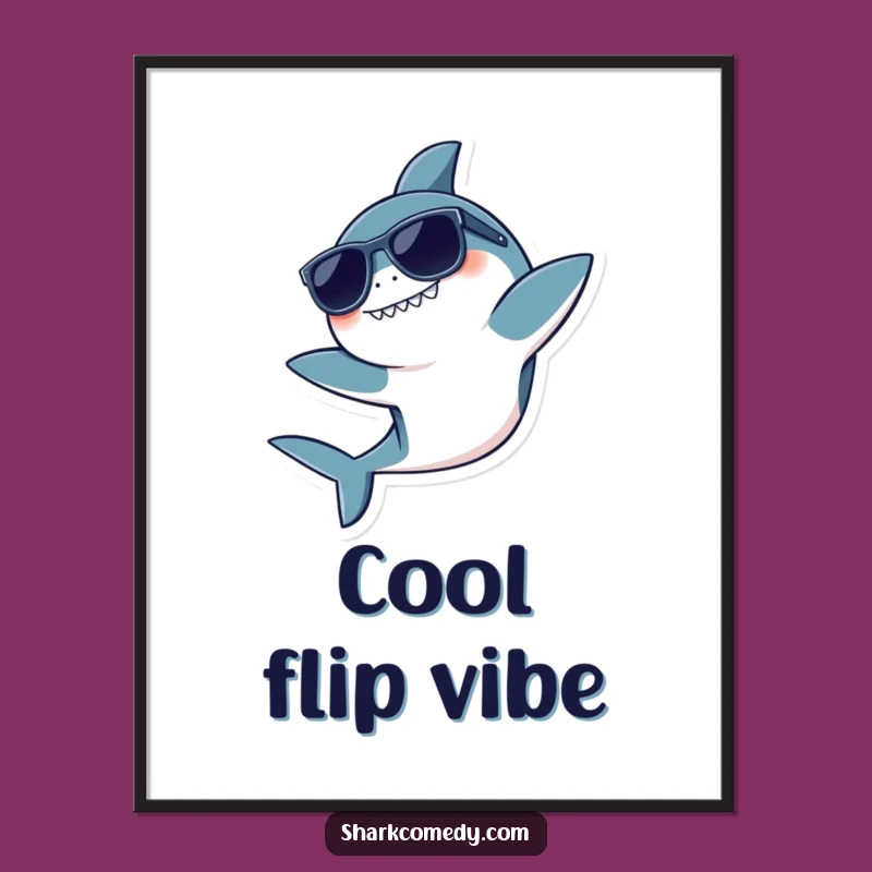 Funny Kawaii Shark Digital Art: Instant Cool Vibes, Perfect Quirky Funny Gift!