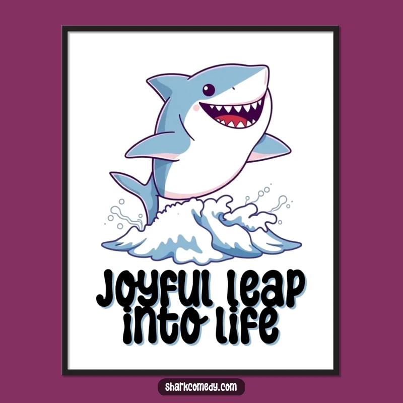 Funny Tiny Shark Wave Digital Art - Instant Ocean Cheer