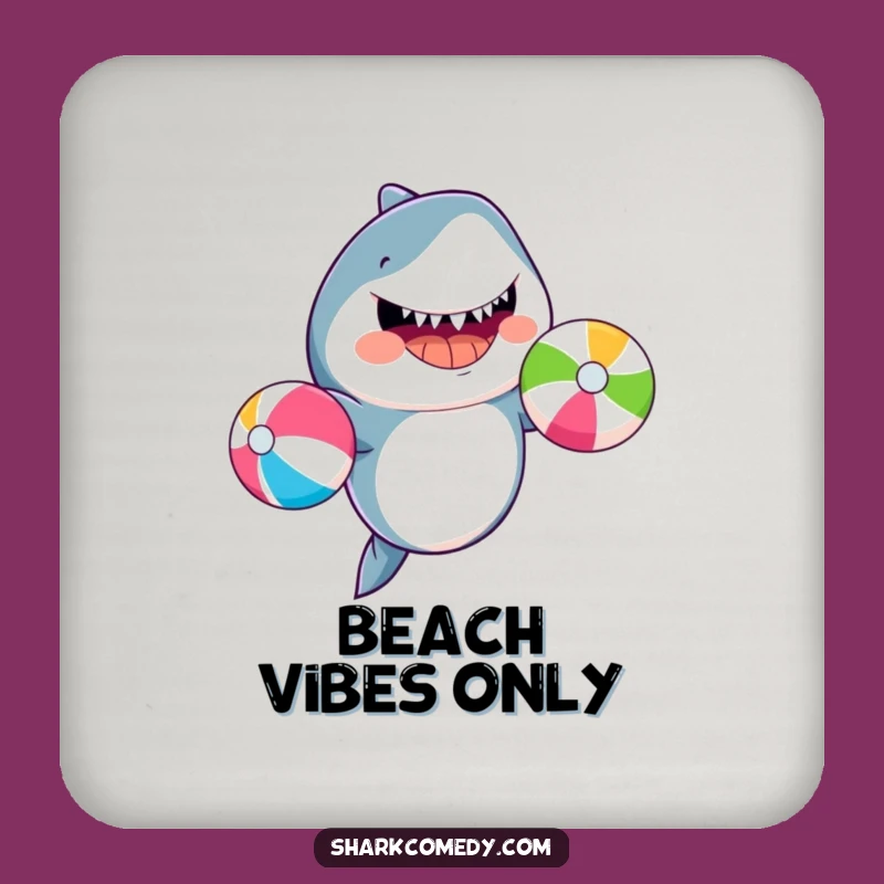 Funny Juggling Shark Coaster: Protect Surfaces with Beach Fun