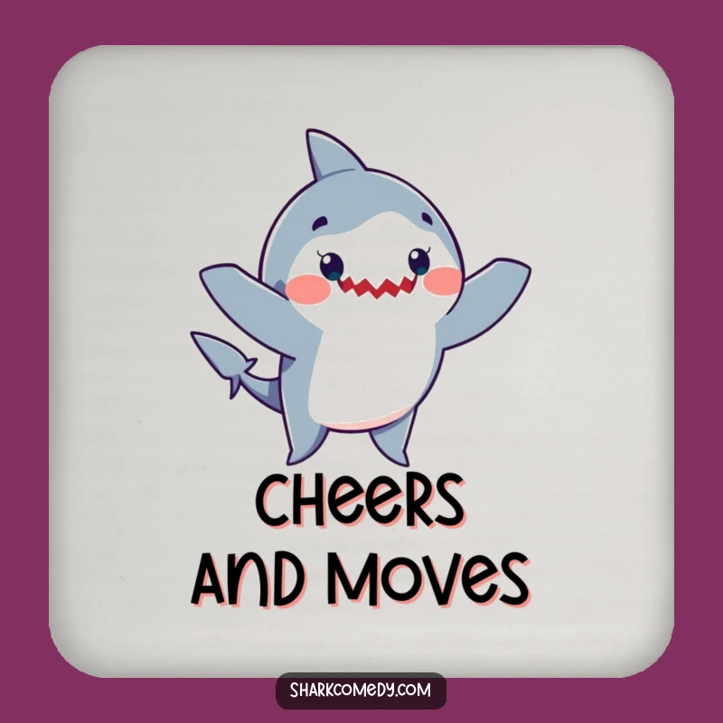 Funny Shark Dance Coaster - Protect Surfaces with Waving Arms Shark Decor