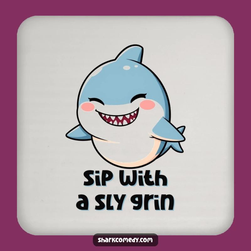 Funny Kawaii Shark Coasters: Hilarious Protection with a Mischievous Wink