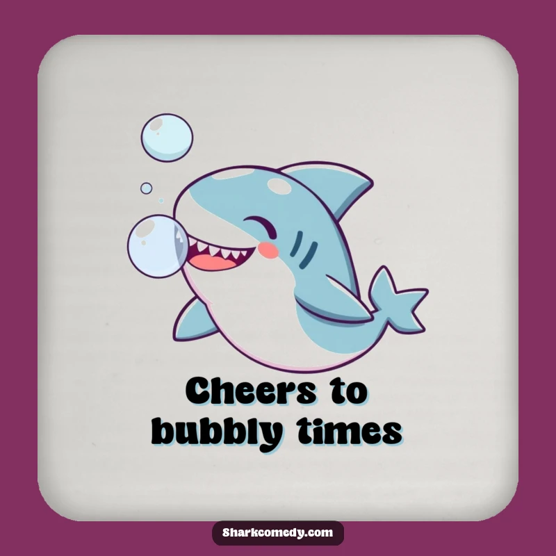 Funny Kawaii Shark Coasters: Hilarious Protection with Bubble Charm