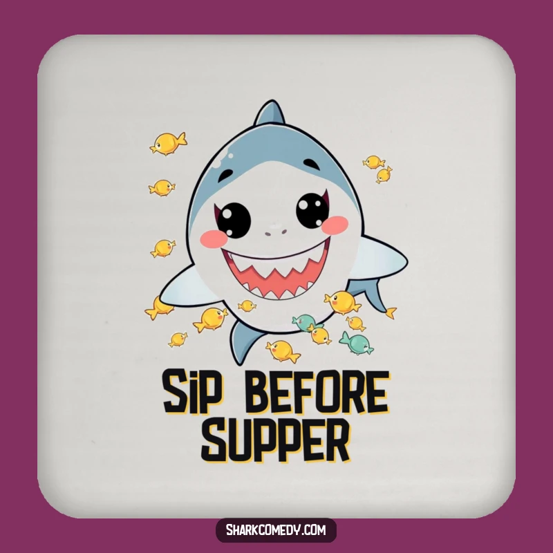 Funny Kawaii Shark Juggling Coaster: Protect Surfaces, Perfect Gift for Playful Homes
