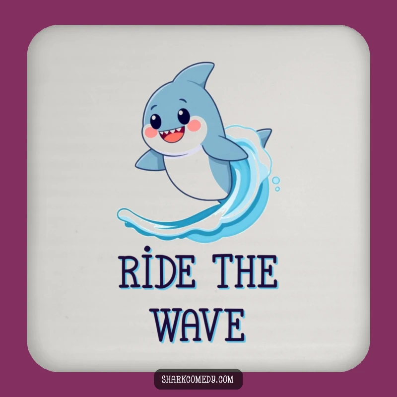 Funny Kawaii Shark Wave Coaster - Surfing Ocean Protection, Gift