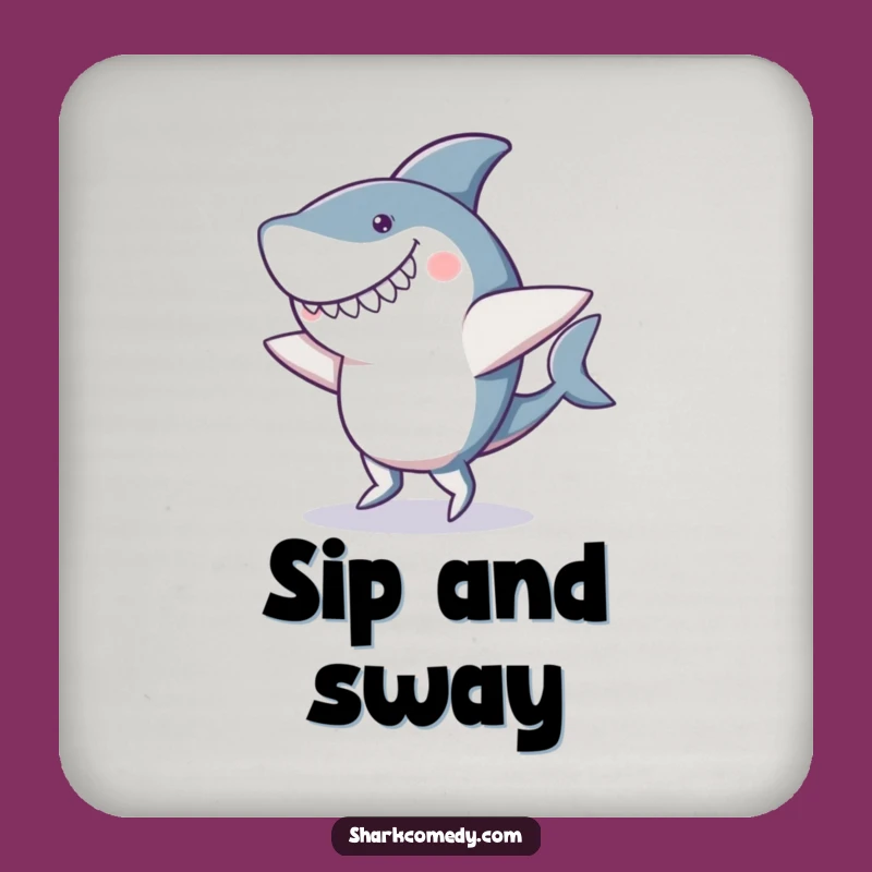 Funny Shark Dance Coaster: Protect Surfaces with Clumsy, Comical Style