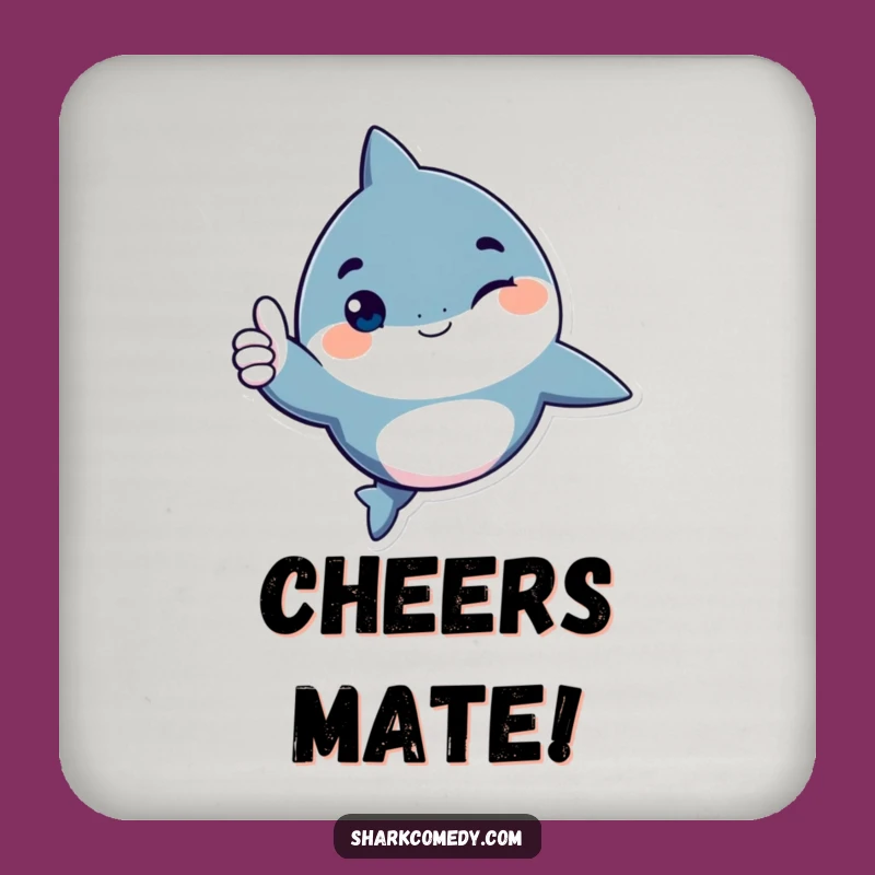 Funny Shark Thumbs Up Coaster Set - Hilarious Positive Decor