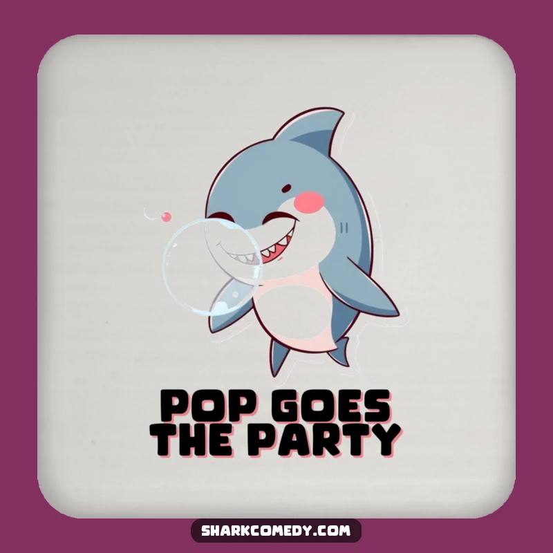 Funny Winking Shark Coaster: Protect Surfaces with Playful Charm