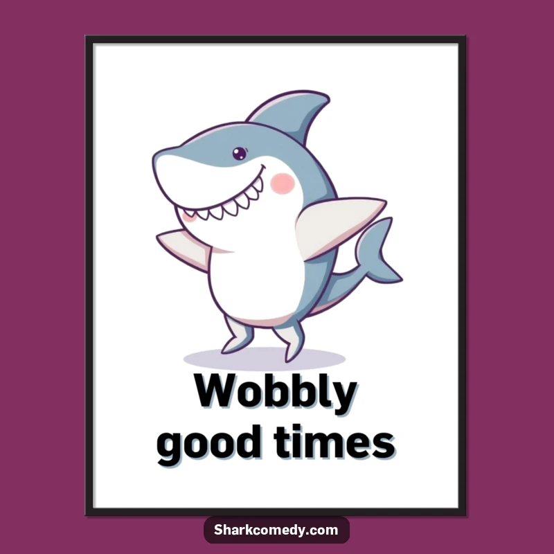 Funny Shark Dance Poster: Bring Hilarious Wobbly Moves to Your Walls
