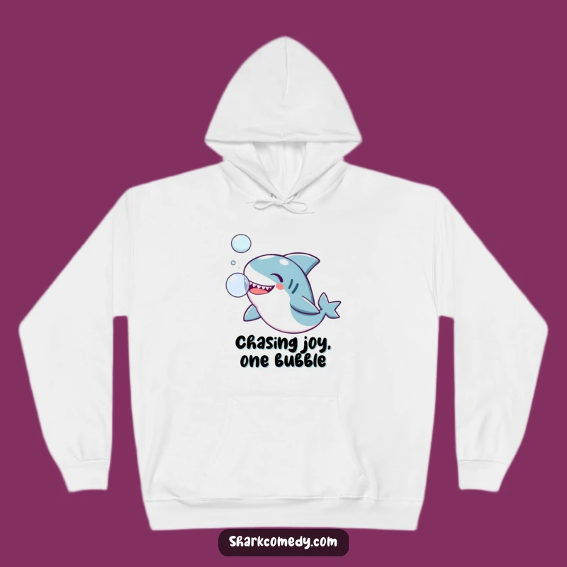 Cozy Funny Kawaii Shark Hoodie: Warm & Hilarious Bubble-Playing Friend
