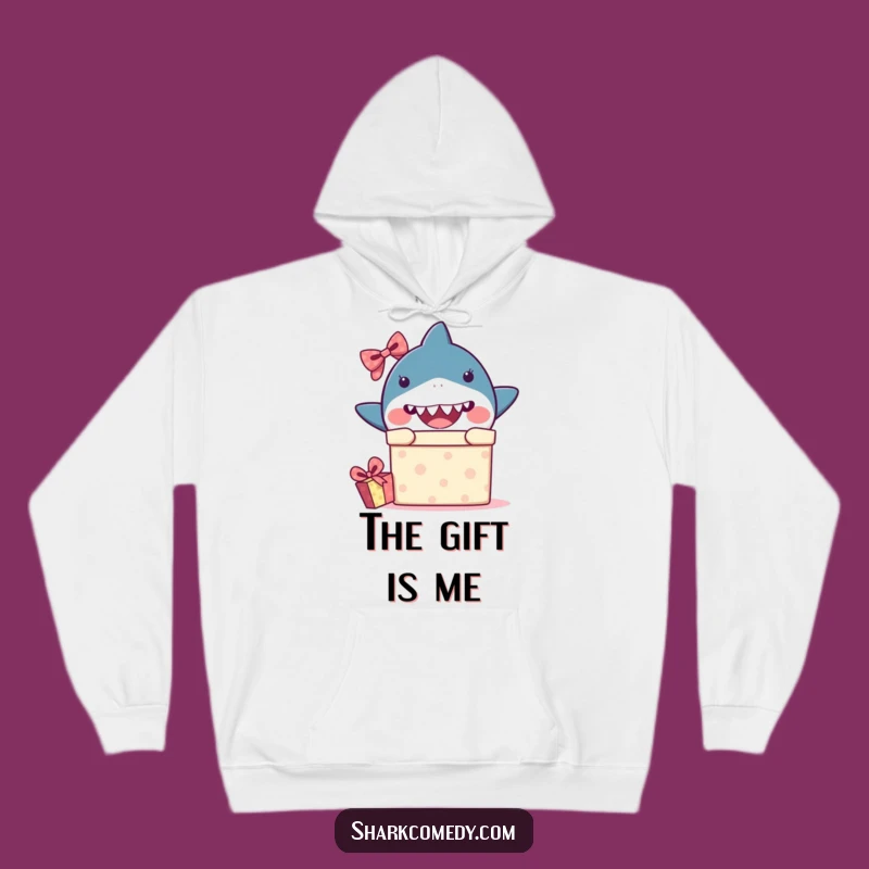 Cozy Funny Surprise Shark Hoodie - Peek-a-Boo Comfort, Hilarious Gift Idea