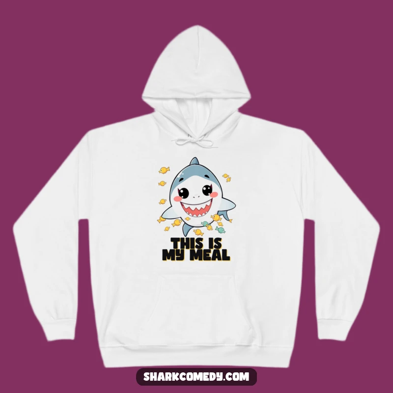 Funny Kawaii Shark Juggling Hoodie: Cozy Chef, Perfect Gift for Whimsical Souls