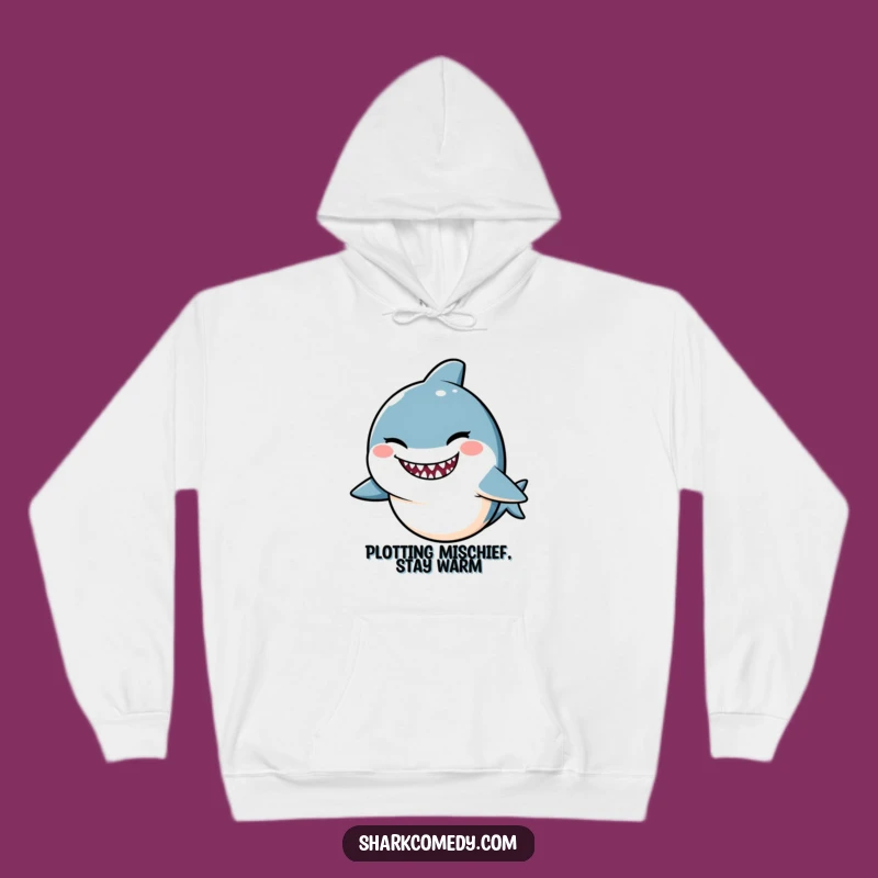 Cozy Funny Kawaii Shark Hoodie: Warm & Hilarious with a Mischievous Wink