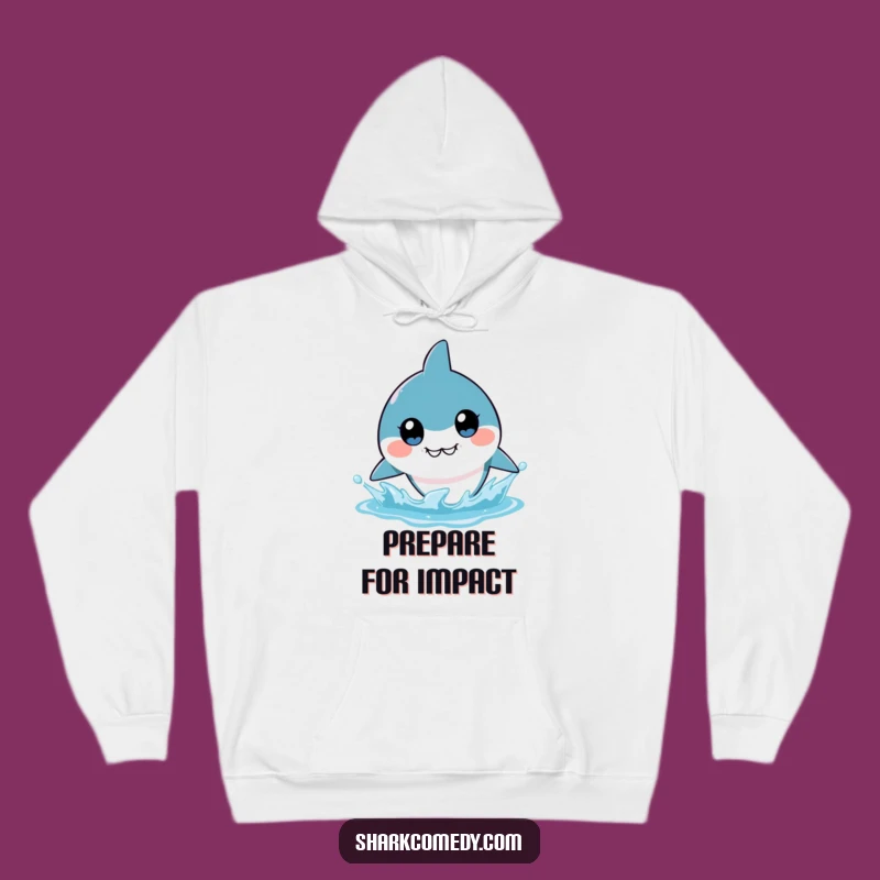 Cozy Funny Kawaii Shark Hoodie - Big Eyes, Warm Hugs, Ultimate Hilarious Gift!