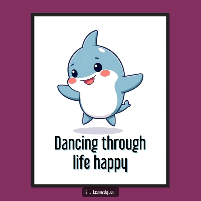 Free Printable Funny Shark Art - Silly Dance Downloadable Gift