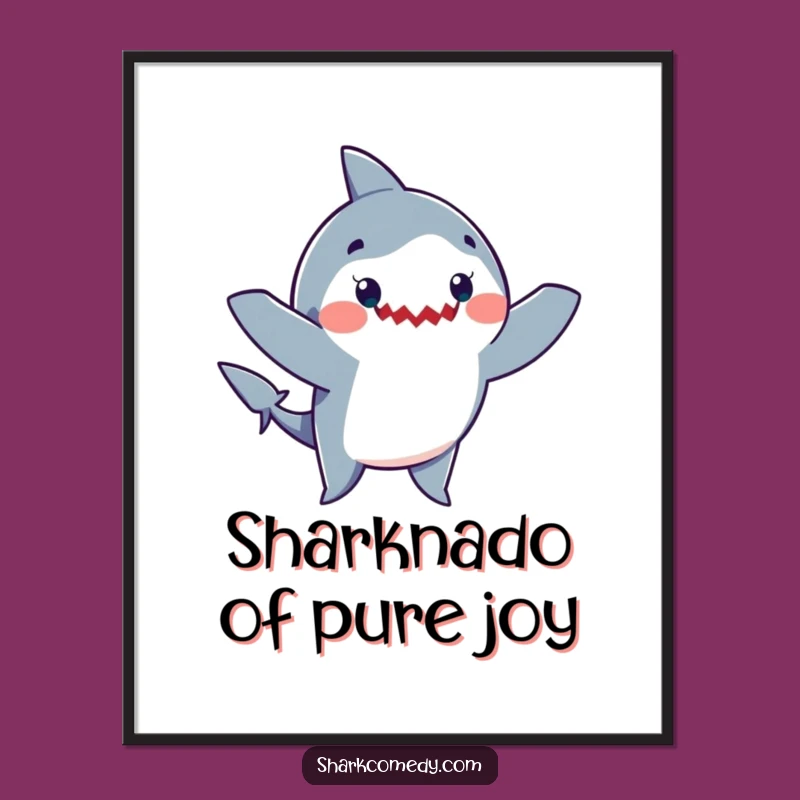 Free Printable Wall Art: Funny Shark Dance Downloadable Decor for a Humorous Home