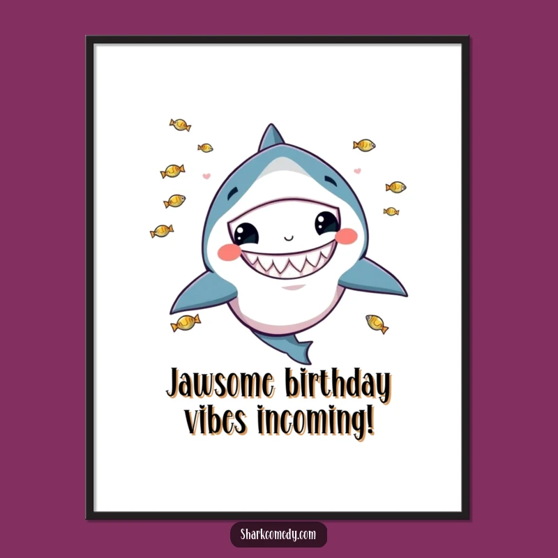 Free Printable Wall Art: Juggling Shark Grin, Hilarious Downloadable Decor Gift!