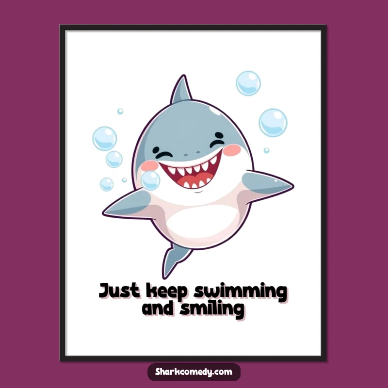 Free Printable Shark Bubble Wall Art - Funny Downloadable Decor