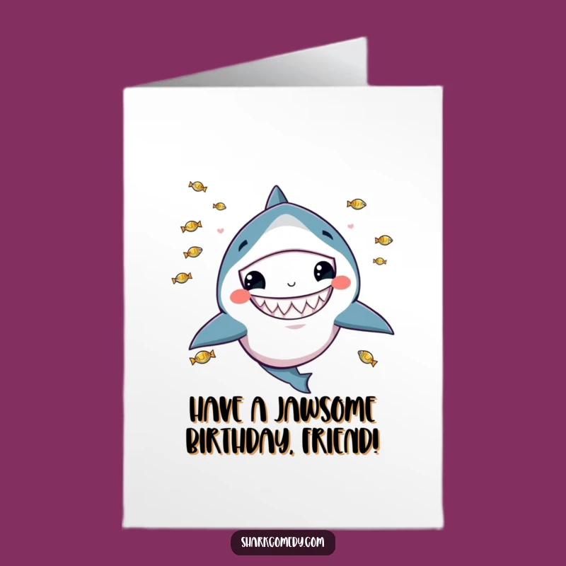 Free Printable Birthday Card: Juggling Shark Grin, Funny Downloadable Gift!