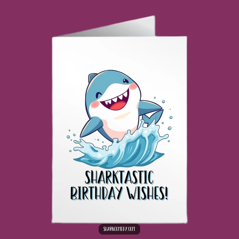 Free Printable Funny Shark Birthday Card - Leaping Joy Downloadable Gift