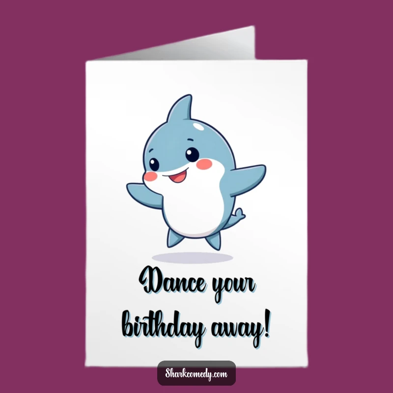 Free Printable Funny Shark Birthday Card - Silly Dance Downloadable Gift