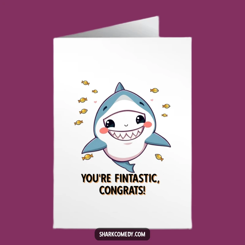 Free Printable Congrats Card: Juggling Shark Success, Perfect Downloadable Gift!
