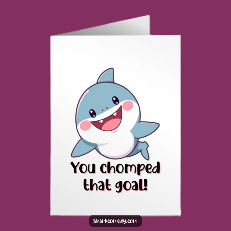 Free Printable Shark Congrats Card: Grinning Success Download, Print at Home Celebration!