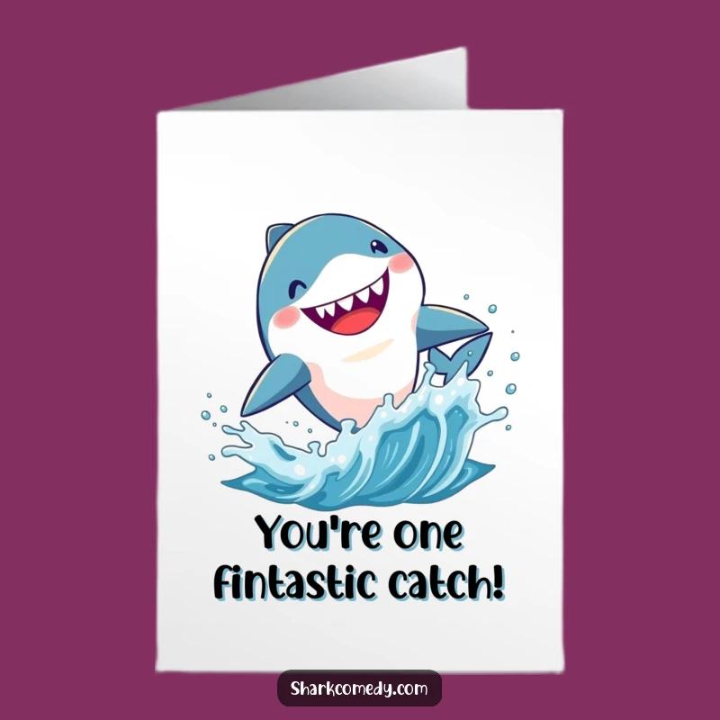 Free Printable Shark Congrats Card - Leaping Success Downloadable Gift