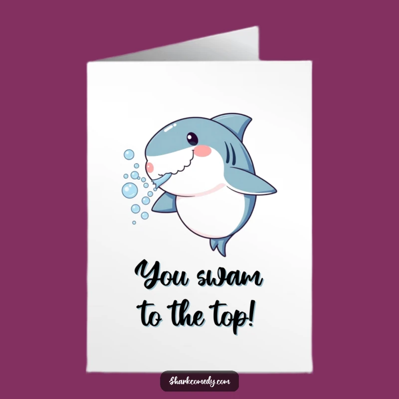 Free Printable Shark Bubbles Congrats Card Funny Downloadable Gift