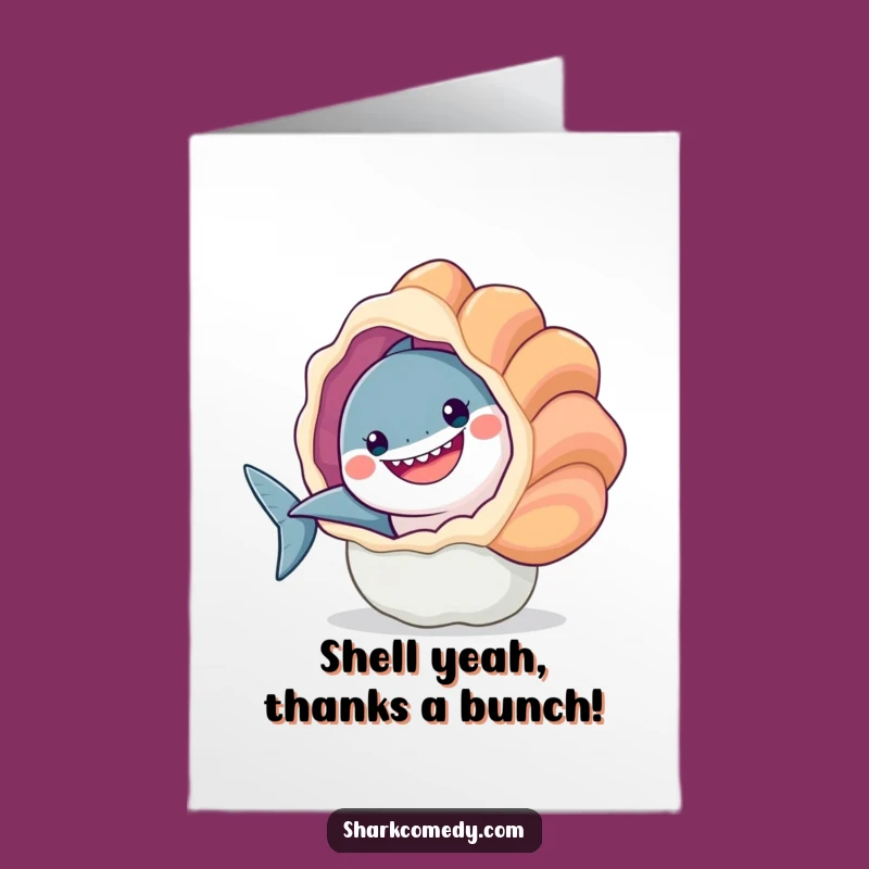 Free Printable Thank You Card: Sharky's Seashell Surprise - Sweet Downloadable Gift